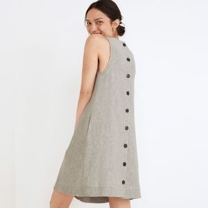 Madewell Women's Linen-Cotton Tank Mini Dress Size L NF885